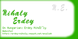 mihaly erdey business card
